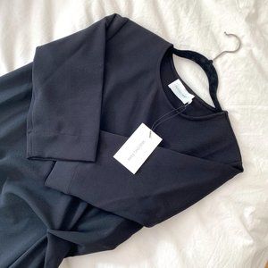 Mijeong Park Knot Drape Dress, Black